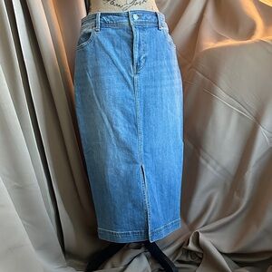Talbots Classic Blue Denim Skirt